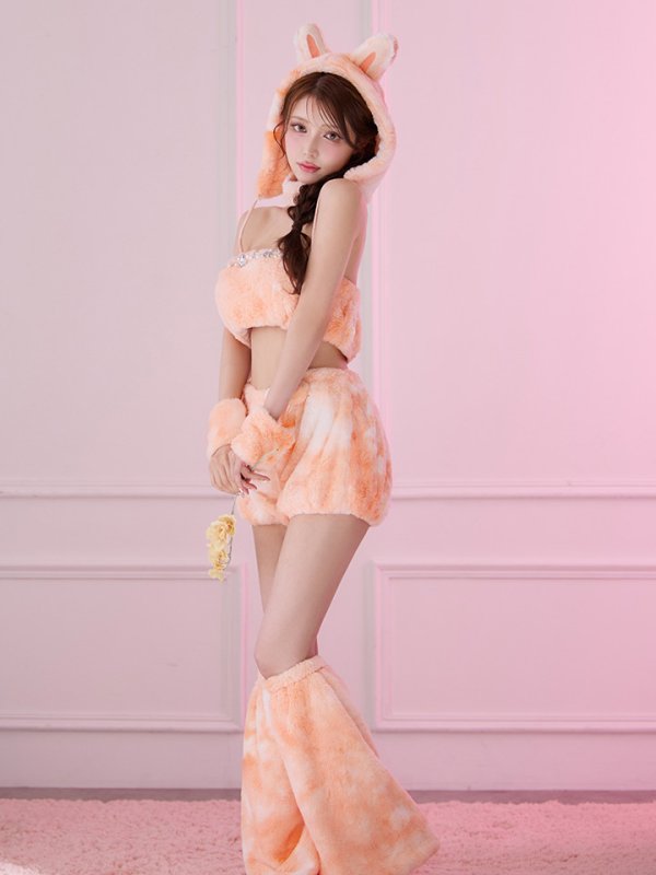 画像12: 【即日発送】【ハロウィン】パステルもこもこバニー【コスプレ7点セット】【フリーサイズ/6カラー】[HC03]