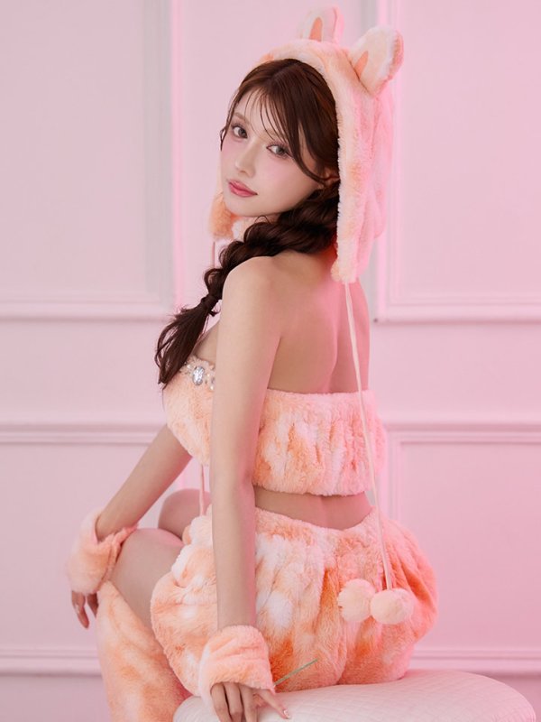 画像16: 【即日発送】【ハロウィン】パステルもこもこバニー【コスプレ7点セット】【フリーサイズ/6カラー】[HC03]