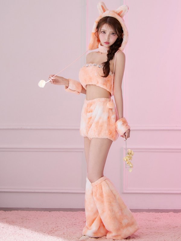 画像17: 【即日発送】【ハロウィン】パステルもこもこバニー【コスプレ7点セット】【フリーサイズ/6カラー】[HC03]