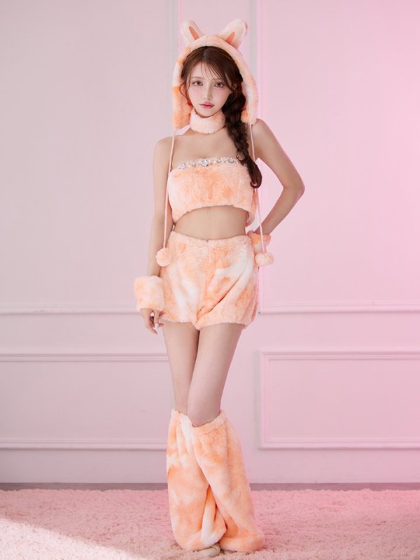 画像4: 【即日発送】【ハロウィン】パステルもこもこバニー【コスプレ7点セット】【フリーサイズ/6カラー】[HC03]