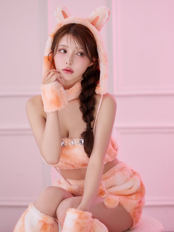 画像7: 【即日発送】【ハロウィン】パステルもこもこバニー【コスプレ7点セット】【フリーサイズ/6カラー】[HC03]