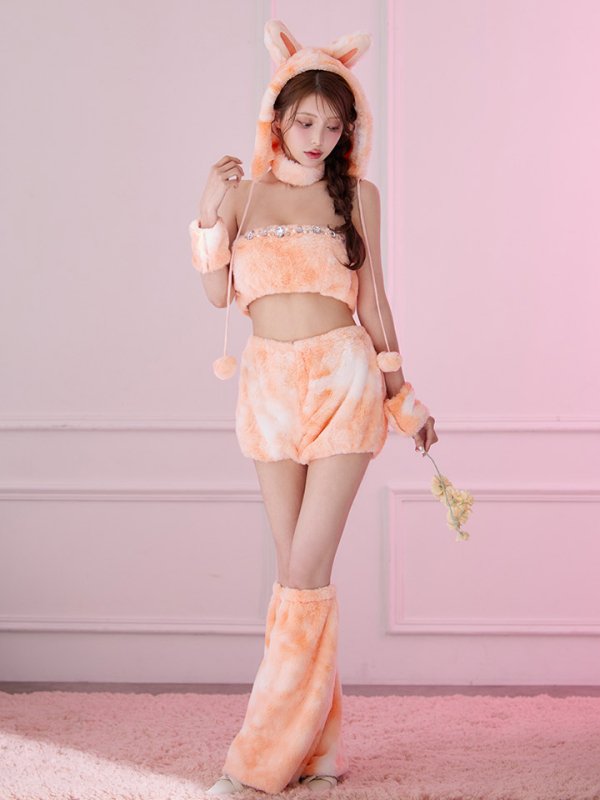 画像8: 【即日発送】【ハロウィン】パステルもこもこバニー【コスプレ7点セット】【フリーサイズ/6カラー】[HC03]