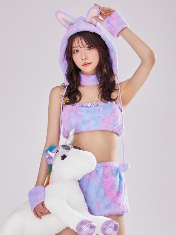 画像3: 【即日発送】【ハロウィン】パステルもこもこバニー【コスプレ7点セット】【フリーサイズ/6カラー】[HC03]