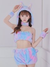 【予約 / 9月下旬発送予定】【送料無料！】【ハロウィン】パステルもこもこバニー【コスプレ7点セット】【フリーサイズ/6カラー】[OF03]