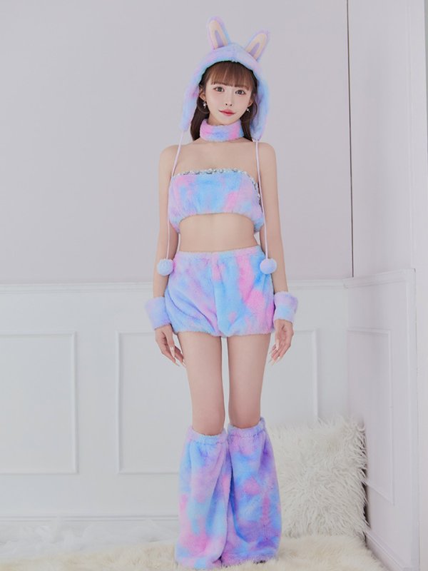 画像4: 【即日発送】【ハロウィン】パステルもこもこバニー【コスプレ7点セット】【フリーサイズ/6カラー】[HC03]