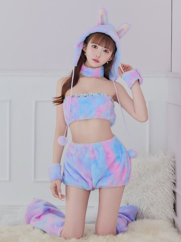 画像5: 【即日発送】【ハロウィン】パステルもこもこバニー【コスプレ7点セット】【フリーサイズ/6カラー】[HC03]