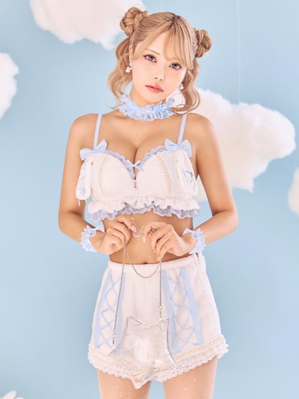 画像10: 【即日発送】【サンリオ】シナモロールランジェリーセットアップルームウェア【S-L/1カラー】[OF03]