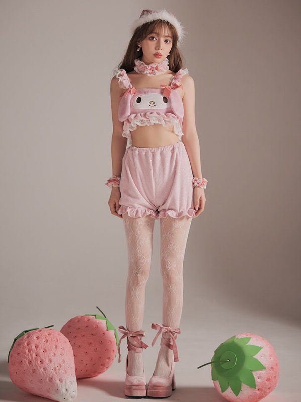 画像4: 【即日発送】【サンリオ】マイメロディセットアップルームウェア【S-L/1カラー】[OF03]