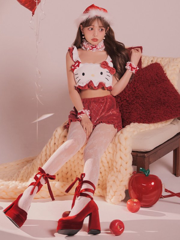 画像3: 【即日発送】【サンリオ】ハローキティキルティングセットアップルームウェア【S-L/1カラー】[OF03]