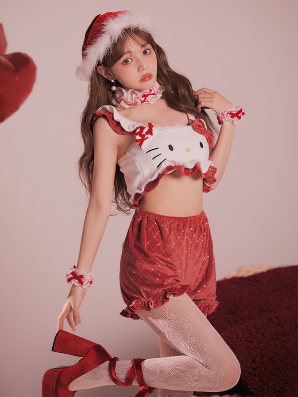 画像19: 【即日発送】【サンリオ】ハローキティキルティングセットアップルームウェア【S-L/1カラー】[OF03]