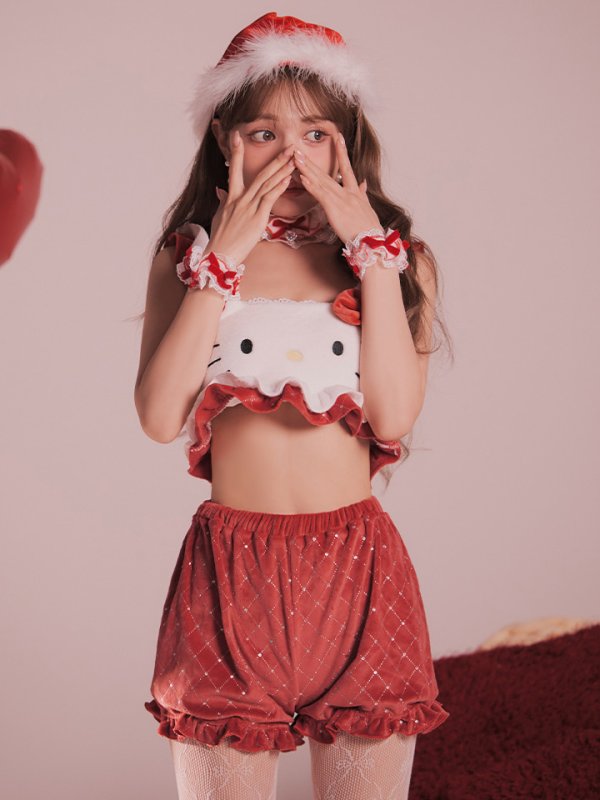 画像21: 【即日発送】【サンリオ】ハローキティキルティングセットアップルームウェア【S-L/1カラー】[OF03]