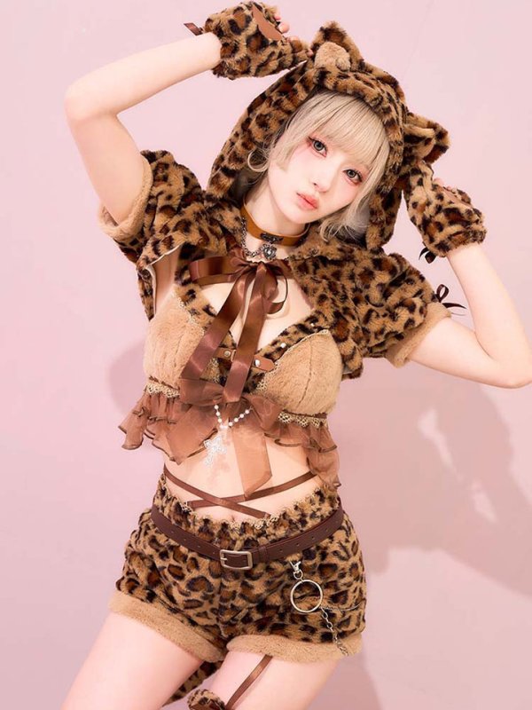 画像3: 【予約商品/10月上旬発送予定】【ハロウィンコスプレ15点セット】レオパドールフーディー【Malymoon/マリームーン】【フリーサイズ/1カラー】