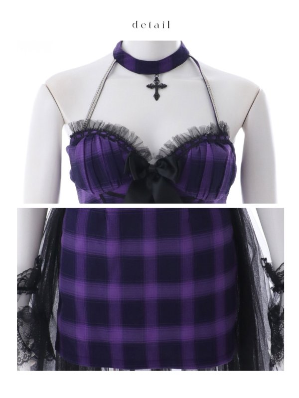 画像39: 【送料無料！】【ハロウィン】チュールロングトレーン魔女コスプレ【コスプレ4点SET】【XS-Mサイズ】【予約/9月下旬発送予定】[OF03]ゆいぴす着用
