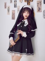 【送料無料！】【ハロウィン】ゴシックシスターフレアスカートコスプレ【コスプレ3点SET】【S-XLサイズ】[OF03]吉木千沙都（ちぃぽぽ）着用