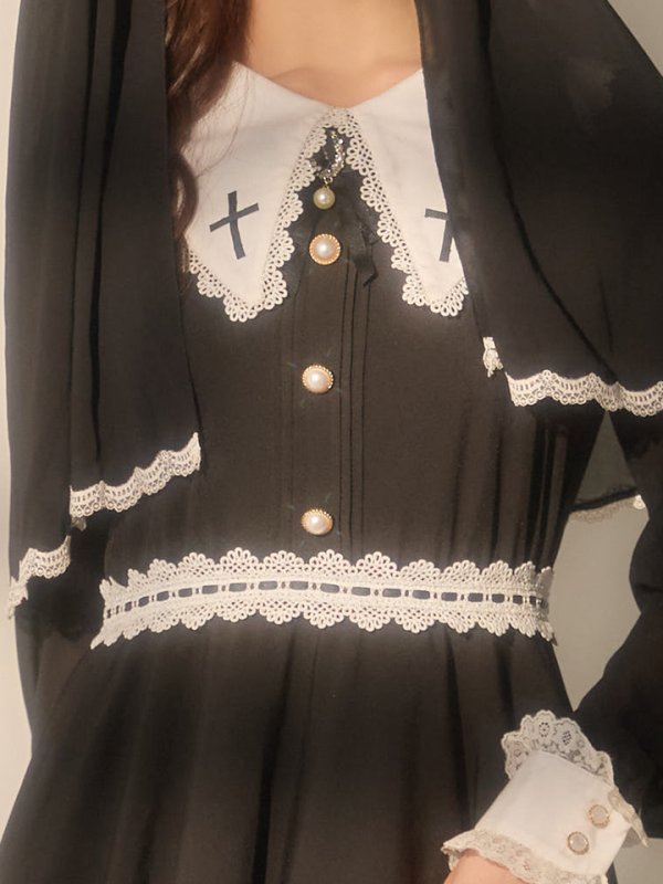 画像15: 【送料無料！】【ハロウィン】ゴシックシスターロングスカートコスプレ【コスプレ3点SET】【S-XLサイズ】[OF03]加藤美南着用
