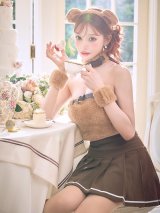 【即日発送】【送料無料！】【ハロウィン】もこもこベアプリーツセットアップ【コスプレ6点SET】【XS-Mサイズ】[OF03]明日花キララ着用