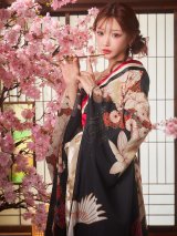 【送料無料！】【ハロウィン】鶴花柄花魁ワンピース【コスプレ2点SET】【S-Lサイズ】【一部予約/9月中旬発送予定】[OF03]明日花キララ着用