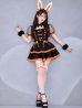 画像2: 【即日発送】【送料無料！】【ハロウィン】レースアップオレンジリボンバニーコスプレ【コスプレ7点SET】【Mサイズ】[OF04] (2)