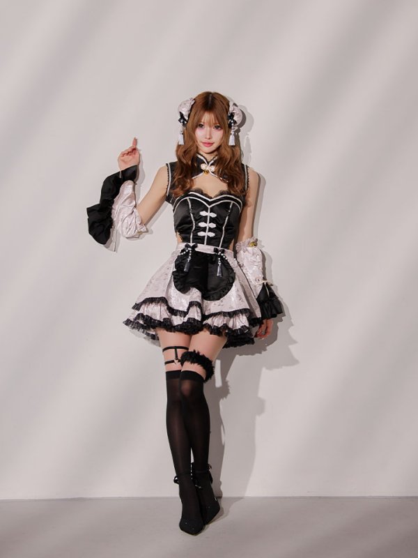 画像18: 【即日発送】ファンシーフリルチャイナドレス【マリームーン】【ハロウィンコスプレ8点セット】【フリーサイズ/1カラー】[HC03]