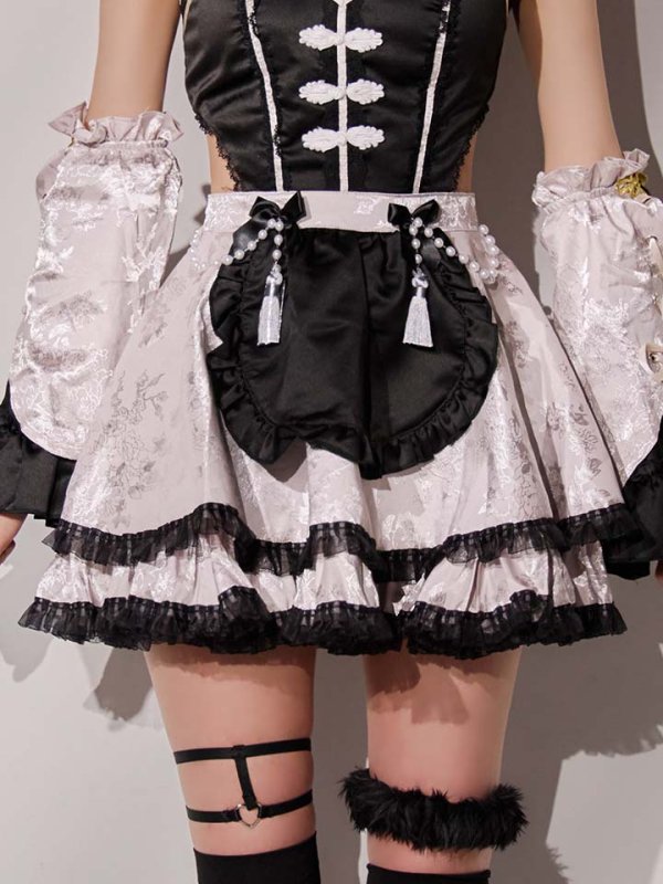 画像22: 【即日発送】ファンシーフリルチャイナドレス【マリームーン】【ハロウィンコスプレ8点セット】【フリーサイズ/1カラー】[HC03]