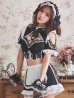画像18: 【送料無料！】【ハロウィン】リボンヘッドレースアップゴシックメイドコスプレ【コスプレ5点SET】【XS-Lサイズ】【予約/10月上旬発送予定】[OF03]三上悠亜着用 (18)