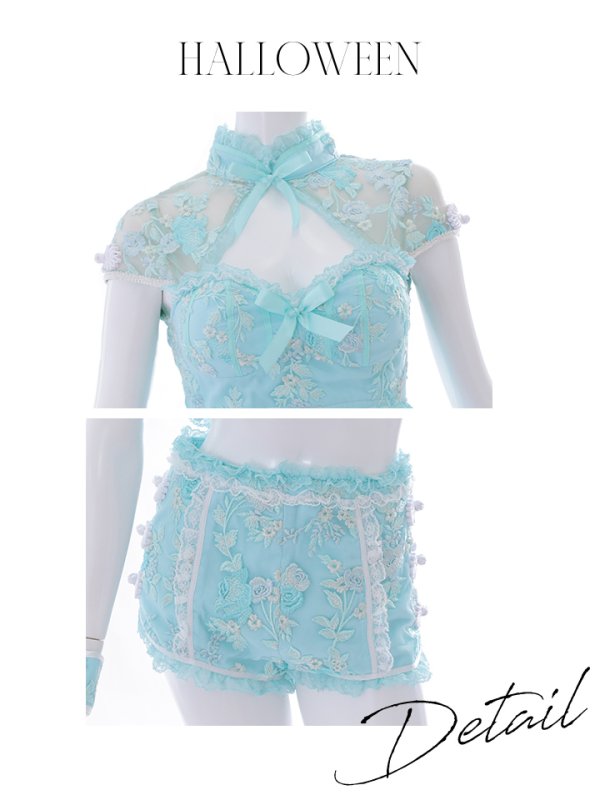 画像32: 【ハロウィン】【sugar nine×マリームーンコラボ】 マリームーンコラボセットアップチャイナ 【コスプレ5点セット】 【XS-Mサイズ/4カラー】 [OF04]