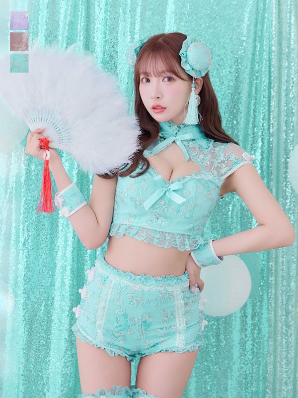 画像32: 【ハロウィン】【sugar nine×マリームーンコラボ】 マリームーンコラボセットアップチャイナ 【コスプレ5点セット】 【XS-Mサイズ/4カラー】 [OF04]