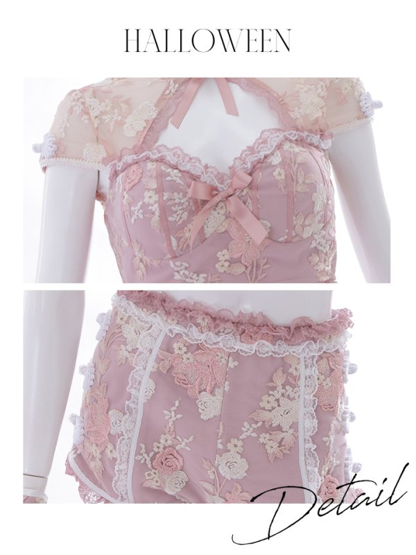 画像34: 【ハロウィン】【sugar nine×マリームーンコラボ】 マリームーンコラボセットアップチャイナ 【コスプレ5点セット】 【XS-Mサイズ/4カラー】 [OF04]