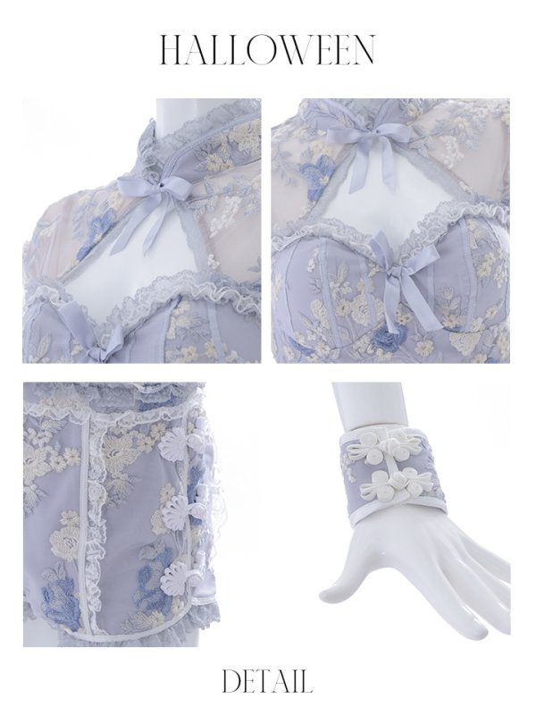 画像37: 【ハロウィン】【sugar nine×マリームーンコラボ】 マリームーンコラボセットアップチャイナ 【コスプレ5点セット】 【XS-Mサイズ/4カラー】 [OF04]