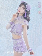【ハロウィン】【sugar nine×マリームーンコラボ】 マリームーンコラボセットアップチャイナ 【コスプレ5点セット】 【XS-Mサイズ/4カラー】 [YMT]