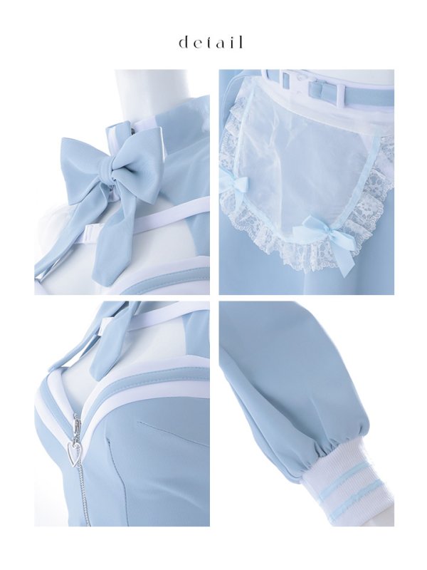 画像37: 【即日発送！】【sugar nine×マリームーンコラボ】 【ハロウィン】マリームーンコラボジャージメイド 【コスプレ8点セット】 【XS-Lサイズ/2カラー】[HC03]