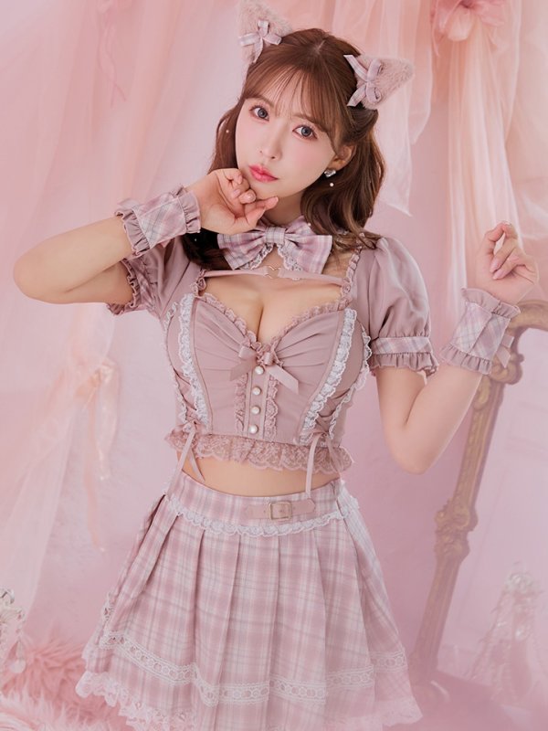 画像10: 【即日発送！】【sugar nine×マリームーンコラボ】 【ハロウィン】マリームーンコラボ制服ネコセットアップ 【コスプレ7点セット】 【XS-Lサイズ/2カラー】[OF04]