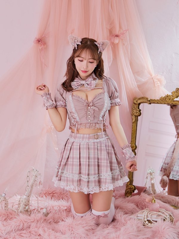 画像28: 【即日発送！】【sugar nine×マリームーンコラボ】 【ハロウィン】マリームーンコラボ制服ネコセットアップ 【コスプレ7点セット】 【XS-Lサイズ/2カラー】[OF04]