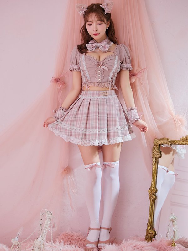 画像24: 【即日発送！】【sugar nine×マリームーンコラボ】 【ハロウィン】マリームーンコラボ制服ネコセットアップ 【コスプレ7点セット】 【XS-Lサイズ/2カラー】[OF04]