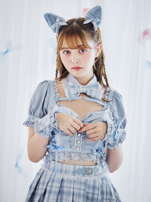 画像3: 【即日発送！】【sugar nine×マリームーンコラボ】 【ハロウィン】マリームーンコラボ制服ネコセットアップ 【コスプレ7点セット】 【XS-Lサイズ/2カラー】[OF04]