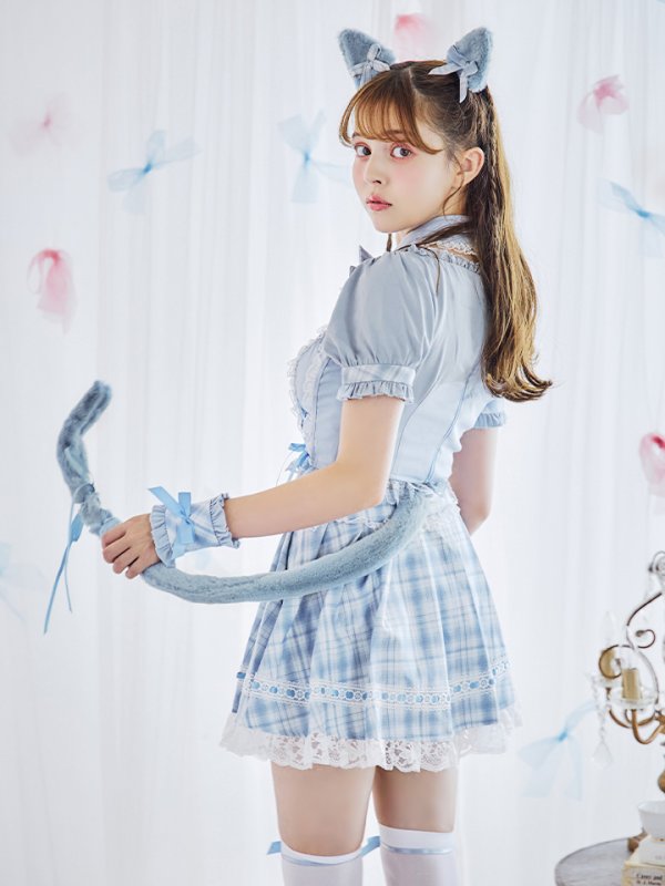 画像9: 【即日発送！】【sugar nine×マリームーンコラボ】 【ハロウィン】マリームーンコラボ制服ネコセットアップ 【コスプレ7点セット】 【XS-Lサイズ/2カラー】[OF04]