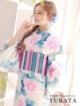 【即日発送】【高級浴衣】ぼかし花柄浴衣三点セット[YMT]