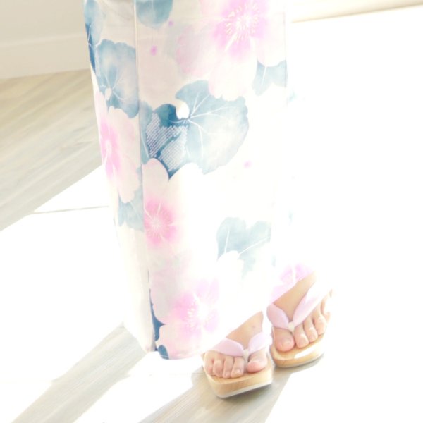 画像6: 【即日発送】【高級浴衣】ぼかし花柄浴衣三点セット[YMT]