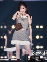 【一ノ瀬えみり/関西コレクション着用】【予約商品/8月中旬発送予定】XSサイズあり【ROBE de FLEURS/ローブドフルール】レース/ チェック/ バストジップ/ セットアップ/ ミニドレス/ キャバドレス【HC02】
