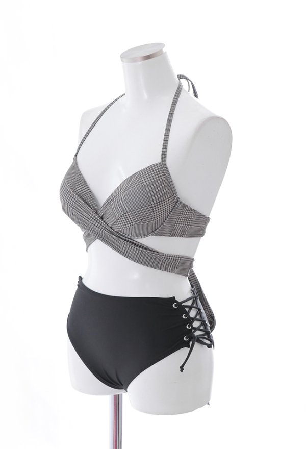 画像22: 【即日発送】【ビキニ】【水着】ブラウンチェックハイウエストビキニ[M192-SW-23PY][YMT]