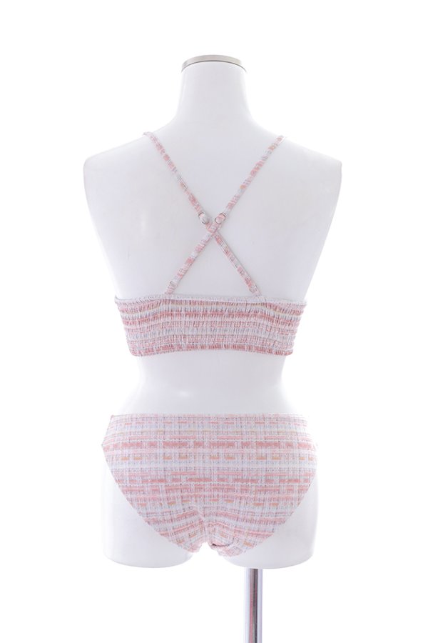 画像28: 【即日発送】【水着セール】【ビキニ】【水着】 ツイードプリント トライアングル ビキニ 2点セット[YMT]