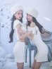 画像3: 【即日発送！】【サンタコス 4点セット】【XS-Lサイズ】ファーティペット付きニットセットアップサンタコスプレ(SLG001)(SFB001)[YMT]