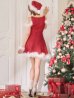 画像17: 【即日発送】【サンタ】フロントリボンオフショルフレアサンタコスプレ【コスプレ4点セット】【S-Mサイズ/1カラー】[OF03] (17)