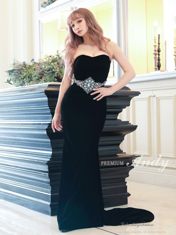 画像13: ANDY Fashion Press 07 掲載商品【PREMIUM ANDY】ベア/ベロア/マーメイド/ロングドレス /キャバドレス long[OF05]