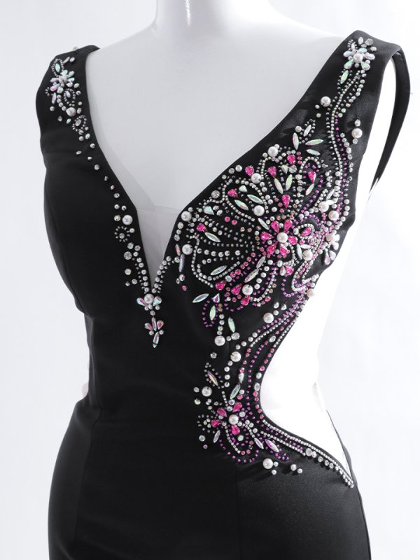 画像19: 【訳あり商品】※背面汚れあり【Jessica/ジェシカ】 ワンカラー/ ビジュー/ Vネック/ サイドシアー/ ノースリーブ/ タイト/ ミニドレス/ キャバドレス【HC03】 BBB-JS9746