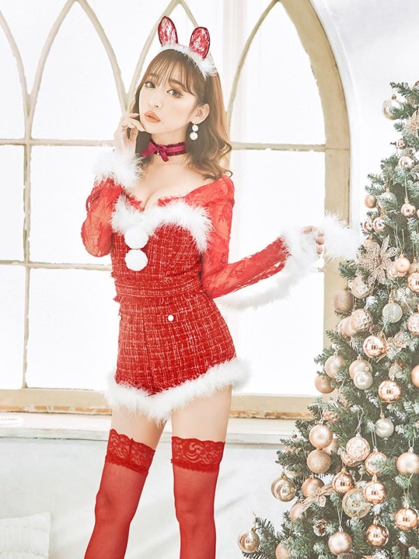 画像4: 【即日発送！】【サンタコス5点セット】【S-Lサイズ/1カラー】杉山佳那恵ちゃんコラボキャットサンタ[YMT]