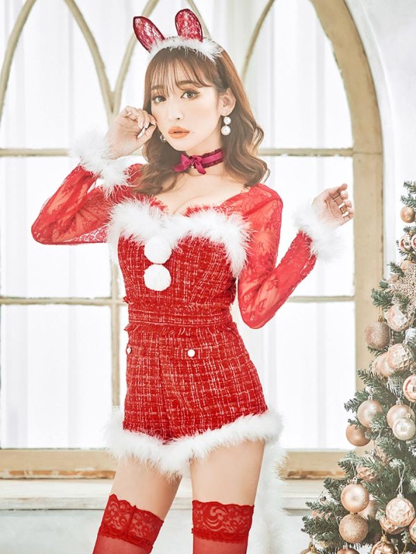 画像10: 【即日発送！】【サンタコス5点セット】【S-Lサイズ/1カラー】杉山佳那恵ちゃんコラボキャットサンタ[YMT]