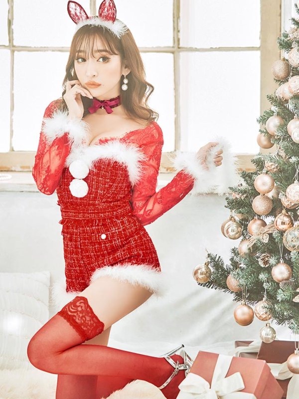 画像12: 【即日発送！】【サンタコス5点セット】【S-Lサイズ/1カラー】杉山佳那恵ちゃんコラボキャットサンタ[YMT]