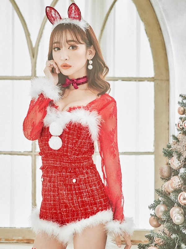 画像14: 【即日発送！】【サンタコス5点セット】【S-Lサイズ/1カラー】杉山佳那恵ちゃんコラボキャットサンタ[YMT]