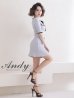 画像21: 【ANDY/アンディ】ネックリボン/ 五分袖/ 袖あり/ ストレッチリブ/ パイピング/ ボタン/ ワンピース/ Aライン/ ミニドレス/ キャバドレス[OF05]